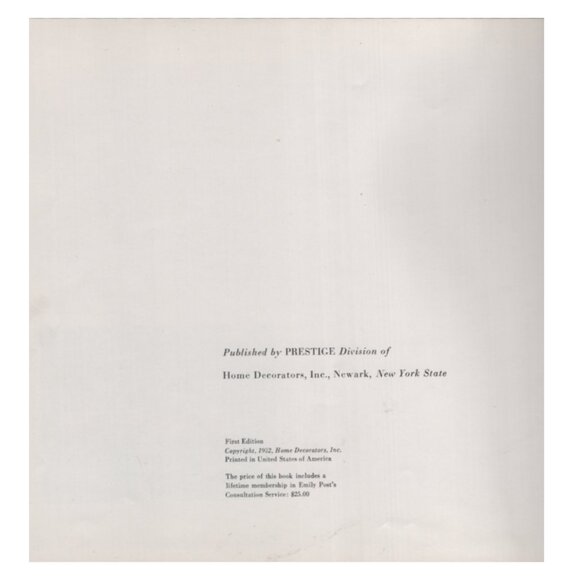 Vintage Book Silver Etiquette By Emily Post 1952 Related Paperwork Sales - Picture 3 of 13